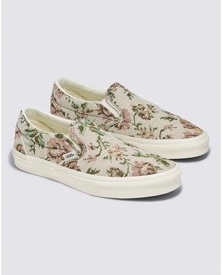 vans tapestry floral slip on