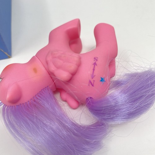 Vintage My Little Pony G1 MLP primo dente bambino stella polare con scatola RARO Francia - Foto 10 di 12