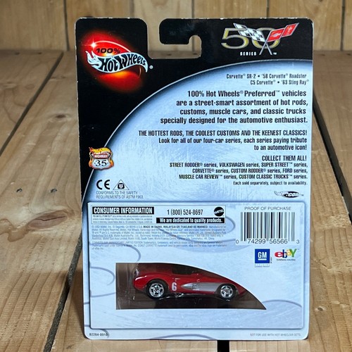 100% Hot Wheels Chevrolet Chevy Corvette SR-2 - 50 Series- 1:64 Diecast - Picture 5 of 5