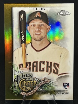 Drew Ellis 2022 Allen Ginter Chrome GOLD ROOKIE REFRACTOR /50 #152 Diamondbacks