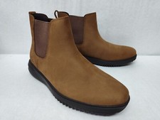 Cole Haan Men's Grand Plus Chelsea Suede Boots C38789 Lumber Java Sz 10.5