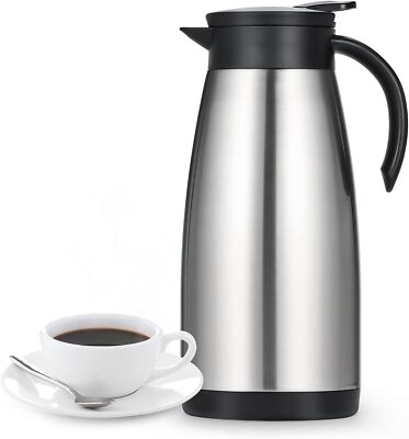 50 Oz Insulated Coffee Carafe, Stainless Steel and Double 50 oz