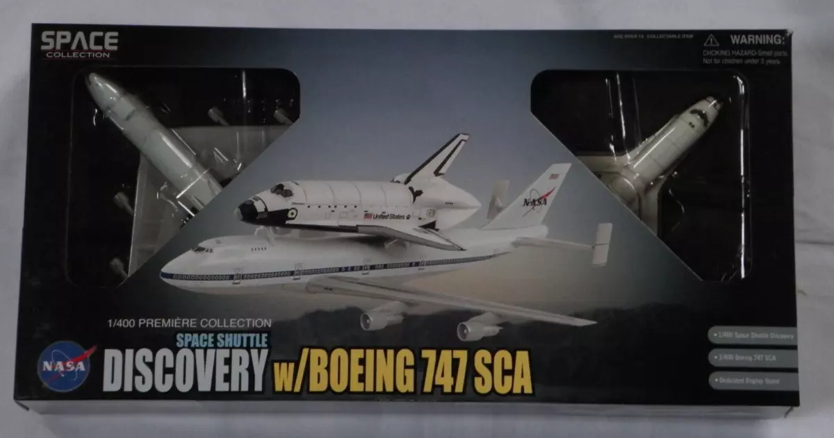 DRAGON WINGS NASA SPACE SHUTTLE DISCOVERY W/ BOEING 747 SCA 1/400 #56184-03