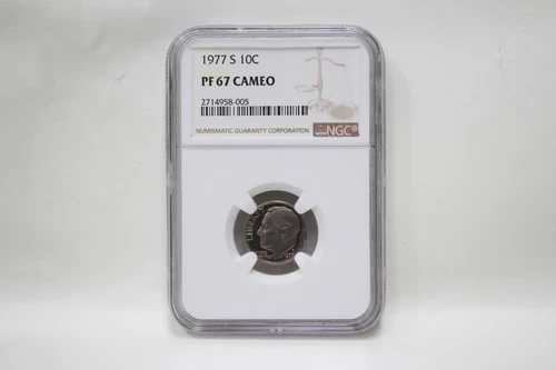 NGC 1977 S 10C PF 67 Cameo Dime *Beautiful Toning*