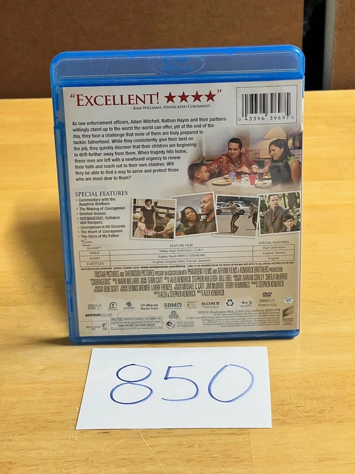 Courageous - Honor Begins at Home, 2012 Tri-Star Blu-Ray Release - Image 2 of 2