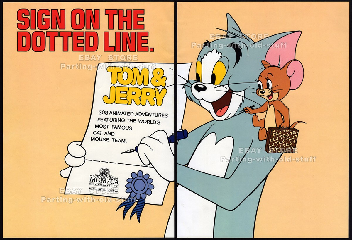 TOM & JERRY - Original 1983 Trade AD / poster / supplement _