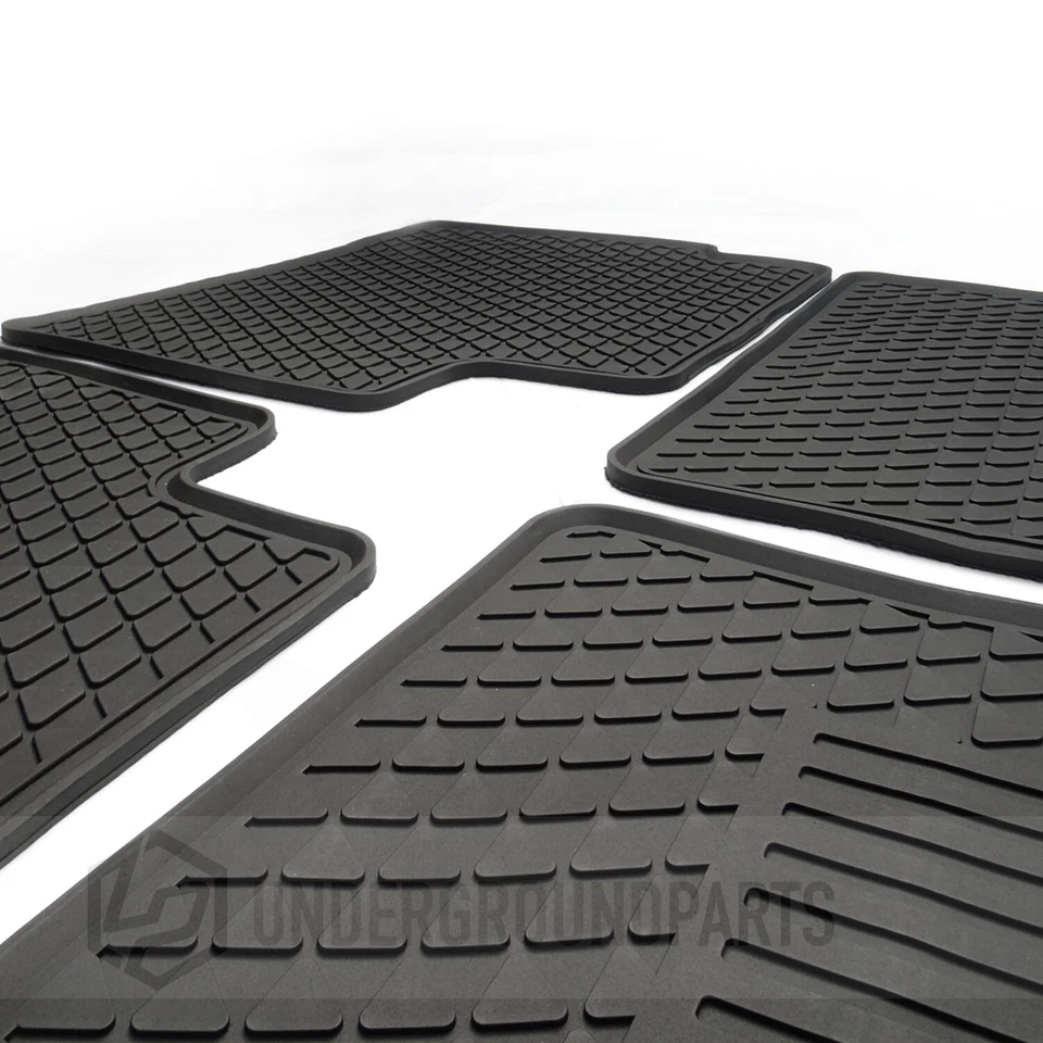 VW AMAROK PICKUP 2012-2020 HEAVY DUTY RUBBER FLOOR MATS TRAYS BLACK FRONT BACK - Image 2 of 4