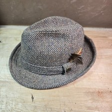 Pendleton Vintage Men's 7 Virgin Wool Tweed Fedora Size 7 Made In USA