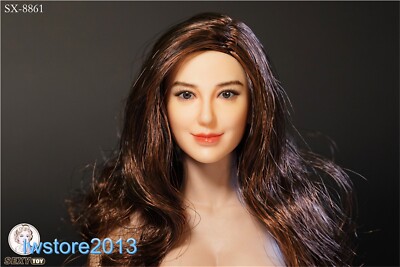 1/6 Angelababy Girl Head Sculpt Carved For 12'' Female PH TBL JO Figure Body Toys