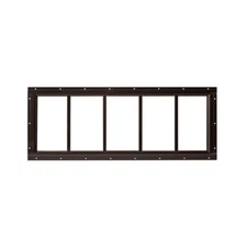 Shed Window--Transom 10 x 29 White/Brown/Black