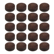 20Pcs 11mm Billiard Pool Cue Tips Snooker Pool Stick Replacement Tips, Brown