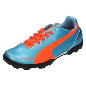 orange and blue puma boots