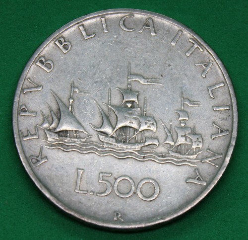 1958 Italy 500 Lire silver
