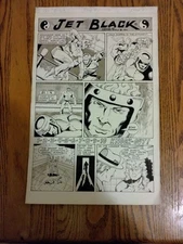 First Page Of Jet Black Original Pencil And Ink On Duo- Shade. Page #1