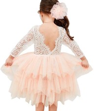 Flower Girl Dress for Baby Girls,Lace Tulle Princess Dress for Wedding, Birth...