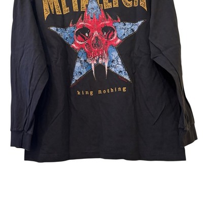 トップス LLICA PUSHEAD KING NOTHING 90s Metallica King Nothing Vintage 1996 Pushead Skull L Long Sleeve