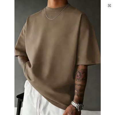 Men's Loose Fit Oversized Heavyweight Cotton T-Shirt Short Sleeve  (Size- S-3XL)