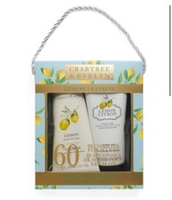 Crabtree Evelyn Lemon Citron Hand Therapy hand scrub gift set 3.5oz ea New