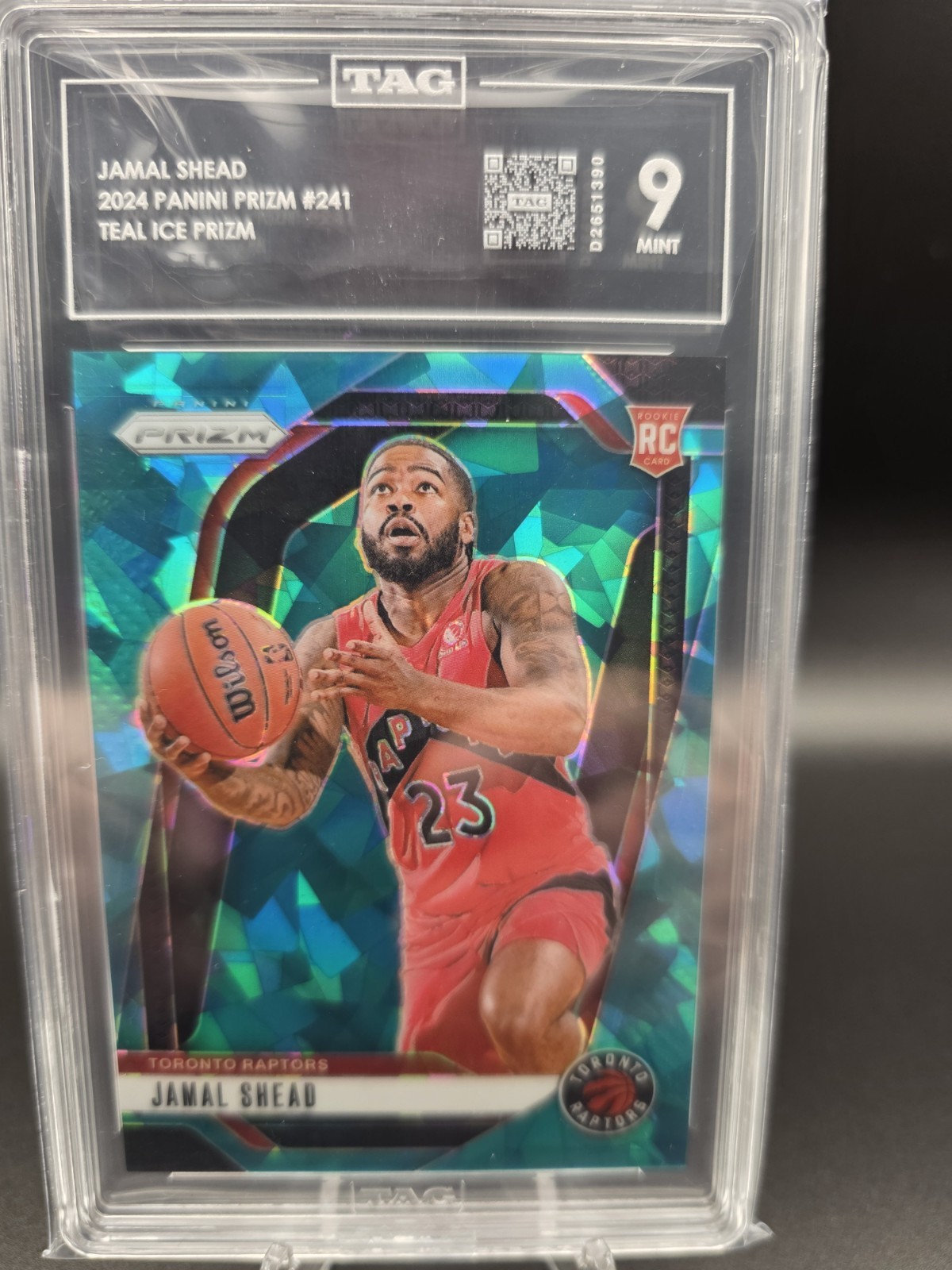 2024-25 Panini Prizm - Jamal Shead #241 Teal Ice Prizm /225 (RC)