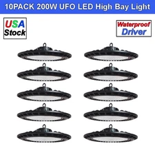 2-10 Pack UFO Led High Bay Light 200W Commercial Warehouse Factory Shop GYM Lamp