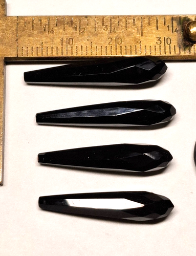 4 St Achat Onyx Pampeln facettiert und gebohrt OP 1 4 St Achat Onyx Pampeln facettiert und gebohrt OP 1