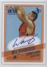 2021-22 Onyx Vintage Auto Johnny Wang #VAJW Auto 0c6