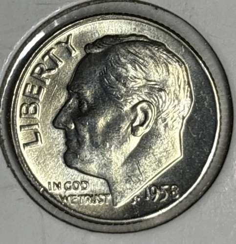 1958-D BU Roosevelt Dime, Item 1689