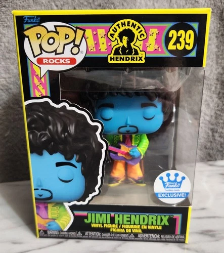 Funko Pop! Jimi Hendrix | Black Light | Funko Exclu | #239 | w/Soft Protector