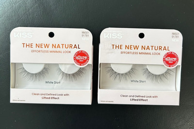 Lot 2 KISS False Eyelashes The New Natural Lifted Effect White Shirt 91781