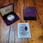 1992 S American Eagle Silver Dollar Coin .999 One Oz Proof COA FIS