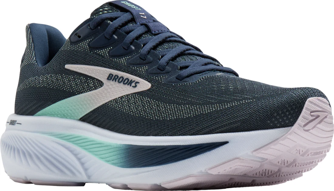 Brooks Ghost 17 Womens Running Shoes Trainers Uk 6.5 Spellbound/ Yucca/Pink New
