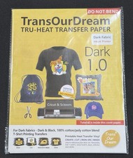 TransOurDream Tru Iron on Heat Transfer Paper for Dark 20 Sheets 8.5x11