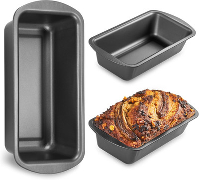 3 Pack Loaf Pan Set, 8.5 X 4.5 Inches with Wide Grips Nonstick Bread Tin, 1Lb Pe