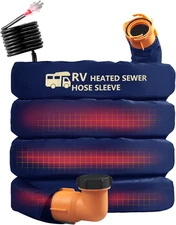 Sewer Hose with Heated Sleeve Avoid Freezing at -45°F, Blue Rv Sewer Hose Kit ，S