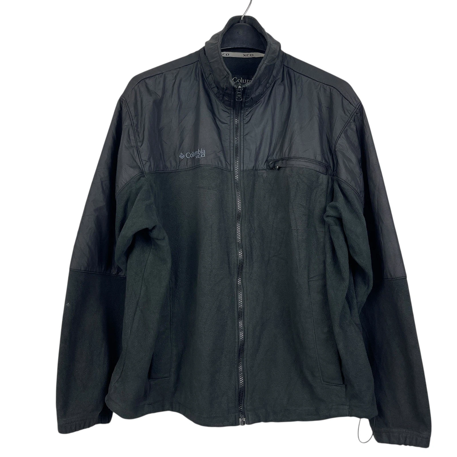 Columbia XCO Fleece Jacket Interchange Full Zip Layering Mens Large Black
