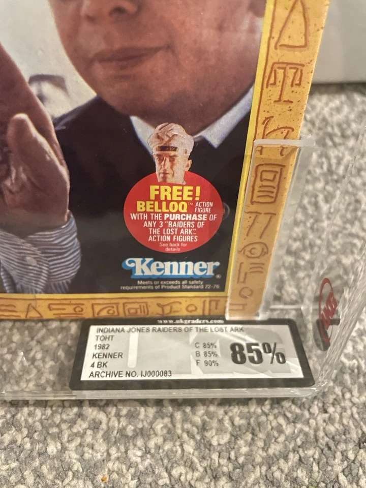 Indiana Jones ROTLA TOHT 3.75 1982 Kenner UKG Graded 85 Unpunched - Image 4 of 4