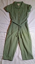 Cat  Jack / Jumpsuit / Kids Girls / Size XS 4/5 / Green / Short Sleeve Tie Fron