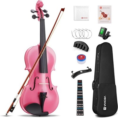 Vangoa 1/4 Violine Set Akustikgeige Geige Viertelgröße für Kinder Anfänger Stu