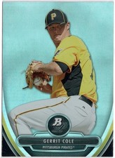 2013 Bowman Platinum Prospects Gerrit Cole Rookie Card RC #BPP4 Pirates. rookie card picture