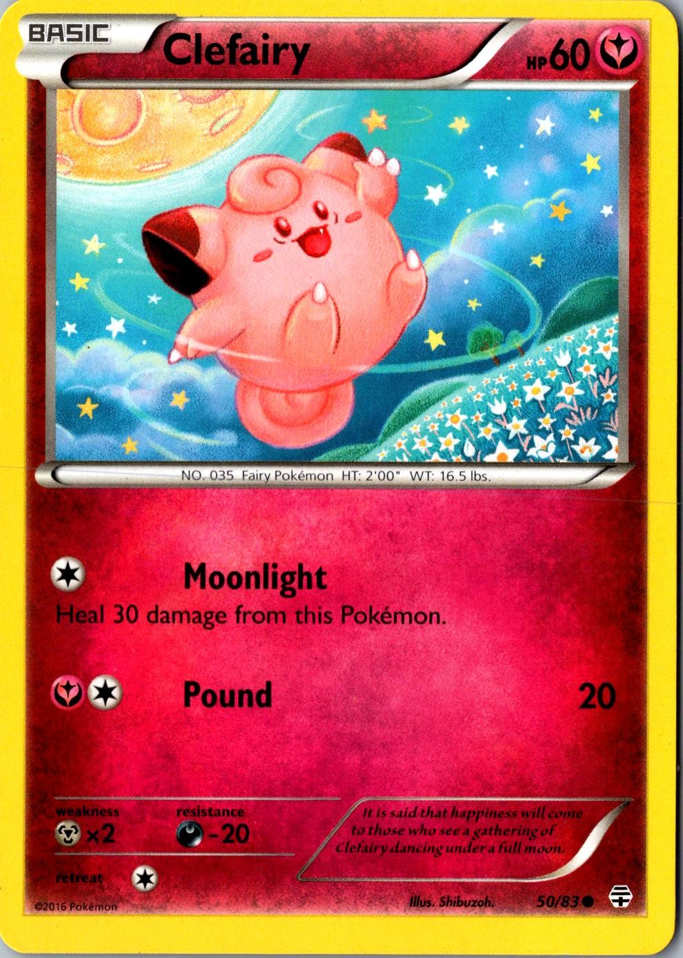 Clefairy 50/83 Common Generations LP Pokemon Card