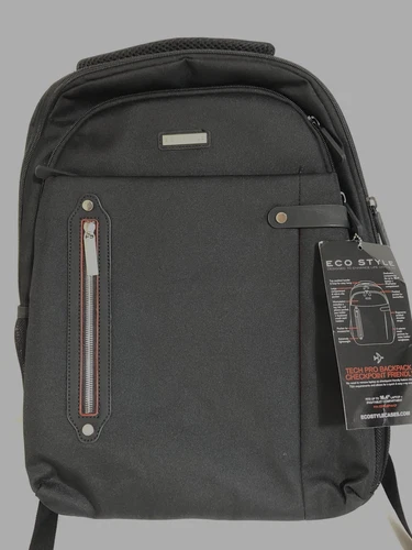 ECO STYLE Tech Pro Checkpoint Friendly Laptop Backpack Black Fits 16.4" Laptop