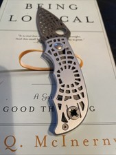 Rare Spyderco S Silver Aluminum 440c C109slp Discontinued Rare Spyderco S Silver Aluminum 440c C109slp Discontinued