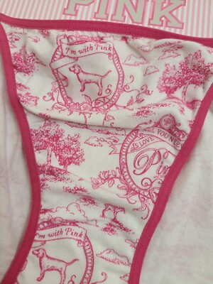 Rare VTG Victoria's Secret PINK Double String Bikini Panty