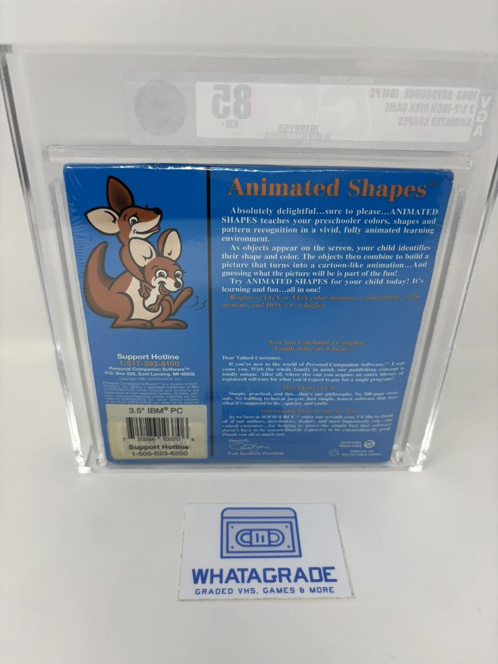 Animated shapes 1993 PC Game 💎 Graded VGA 85 💎 Sofsource IBM Educational Rare - Image 4 of 4