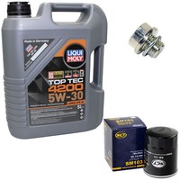 MotoröL Set 5W-30 5 Liter + ÖLfilter SM 103 + Schraube FüR Mitsubishi Colt VI