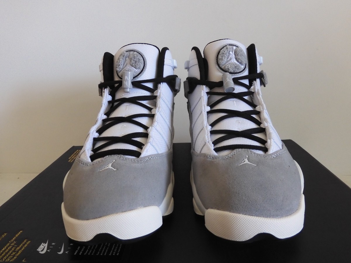 NIKE AIR JORDAN 6 RINGS LIGHT SMOKE GREY-BLACK-SAIL-WHITE SZ