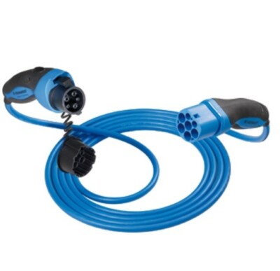 Mennekes Ladekabel 36283 (Mode 3)  Typ 1 auf Typ 2  16A 1-phasig 3,7 kW 7,5 m
