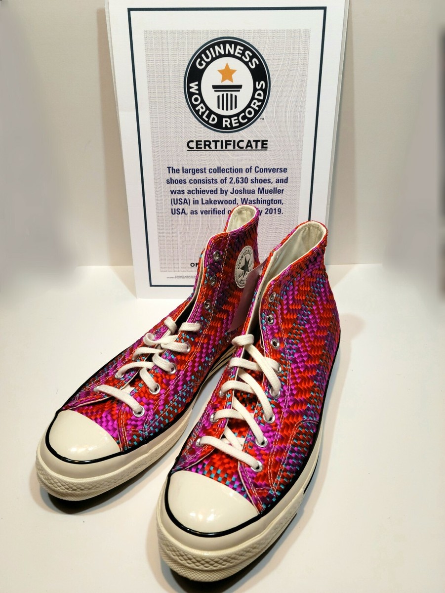 Converse 70 Culture Weave Cherry, Pop, Rapid, Egret White Hi