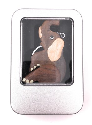 Porte-clés En Bois Fait Main - Design Animal Vampire - Fait Main - Neuf Avec étiquettes