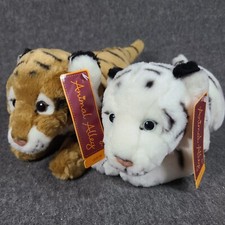 Animal Alley White Striped Bengal Tiger Plush 13" Toys R Us 2007 Stuffed Animal